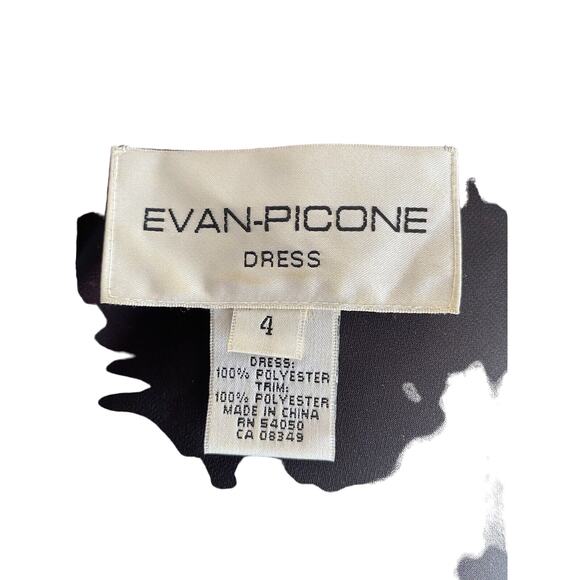 Evan Picone Black Midi Dress 4 Sheer Drop Waist Whimsigoth Fairy Grunge Hoco - Picture 3 of 11